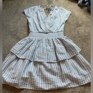 Woman blue striped American eagle dress size small